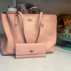 Coach Pink Bag And Wallet OBO