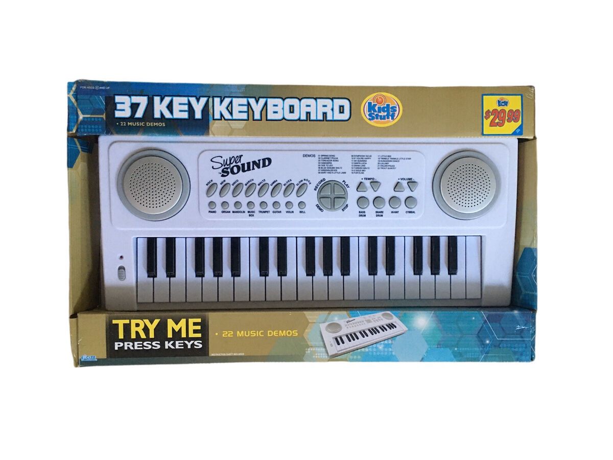 Kids Stuff 37 Key Keyboard 22 Music Demos and toys for kid ; for ages 4 and up.