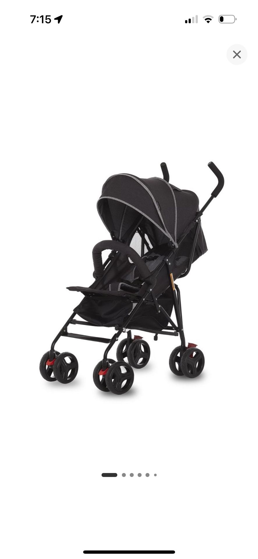 Dream On Me Vista Moonwalk Baby Stroller in Black.