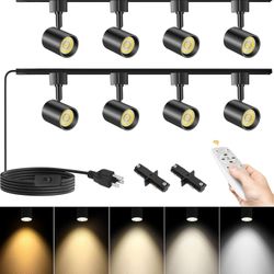 Plug in Track Lighting with Remote, 8-Light Track Light withPlug in Cord#2474ZR6