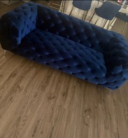 Velvet arm rolled love seat