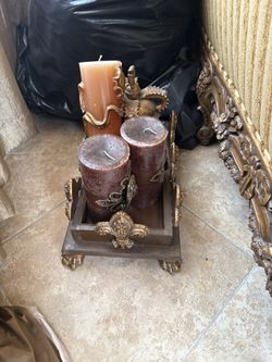 Candles And Tray