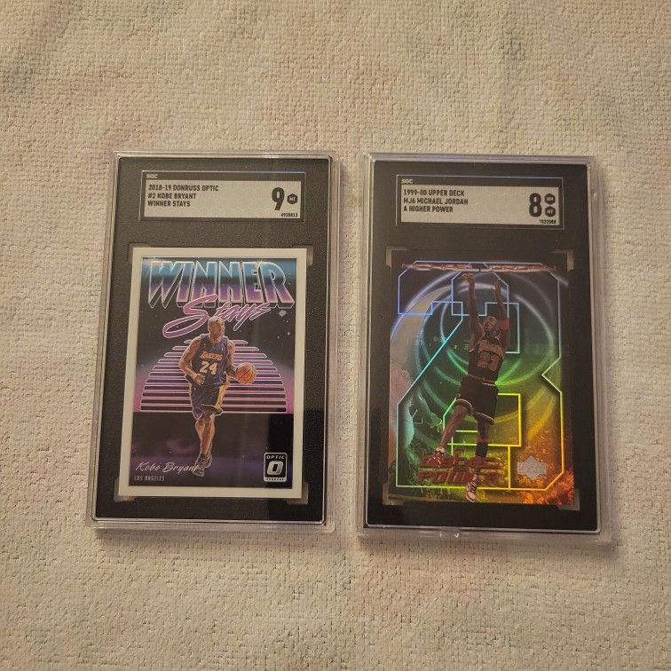Michael Jordan & Kobe Bryant 2 Graded Slabs Lot