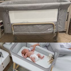 Like New AMKE Baby Bassinets Bedside Sleeper Co-Sleeping Adjustable Crib Bed
