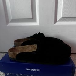 Boston Soft Footbed Suede Leather - Black