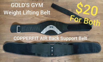 GOLD'S GYM Weightlifting Belt and COPPERFIT Support Belt