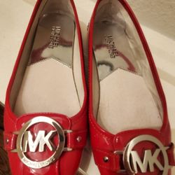 Red Michael Kors flats size 5