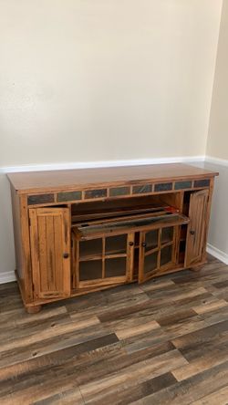 Solid Oak Entertainment Center
