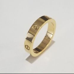 Gold Skinny Love  Ring Band Cuff Unisex Women's Men's Gift