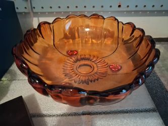 Amber Glass Bowl