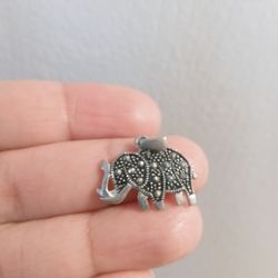 Vintage Sterling Silver Elephant Pendant