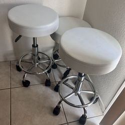 New 3 Leather  Stool  all for $45