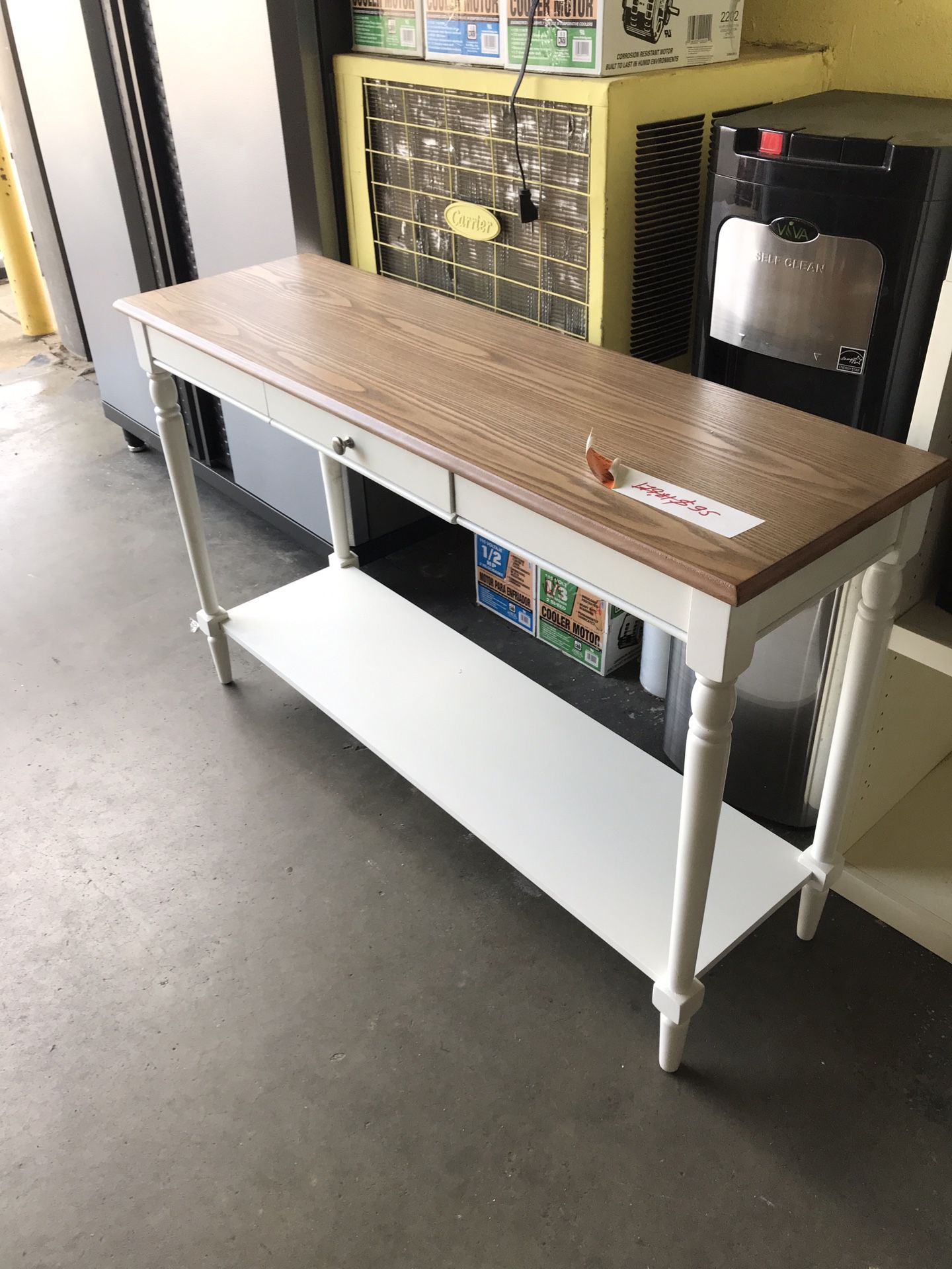 Convenience Concepts French Country Driftwood and White Console Table