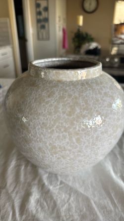 Decorative Cream Ceramic Vase