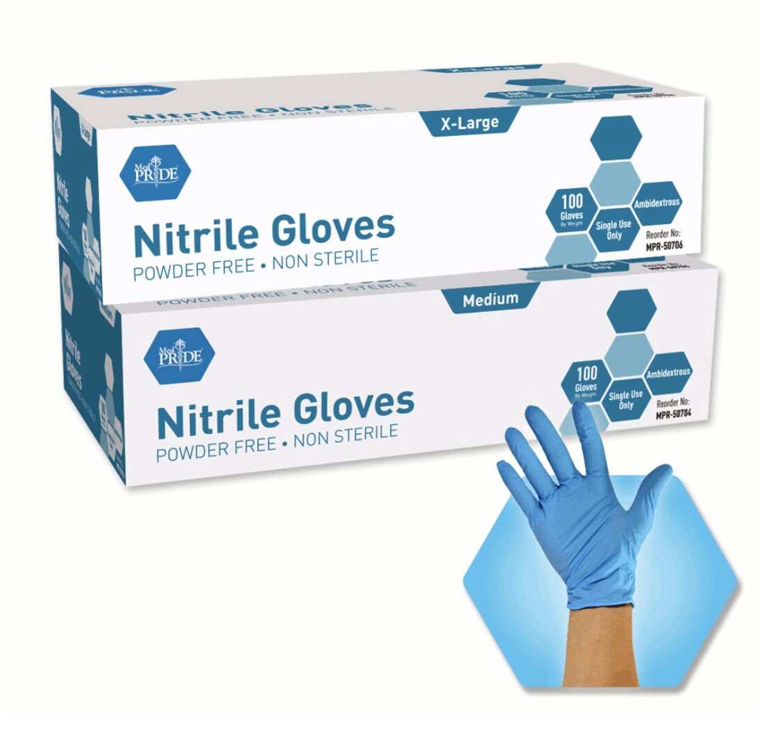 MedPride General Purpose Nitrile Gloves Large