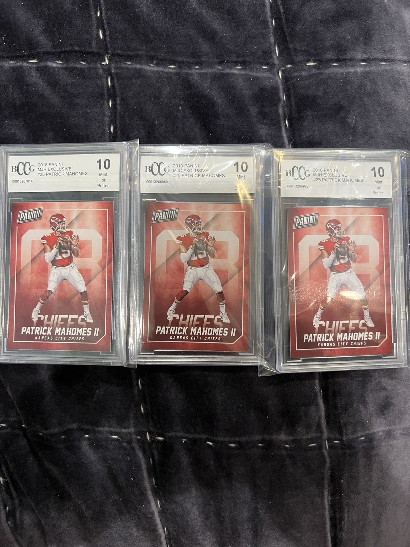 Patrick Mahomes II-3-2018 Panini MJH Exclusive Becket Mint 10 