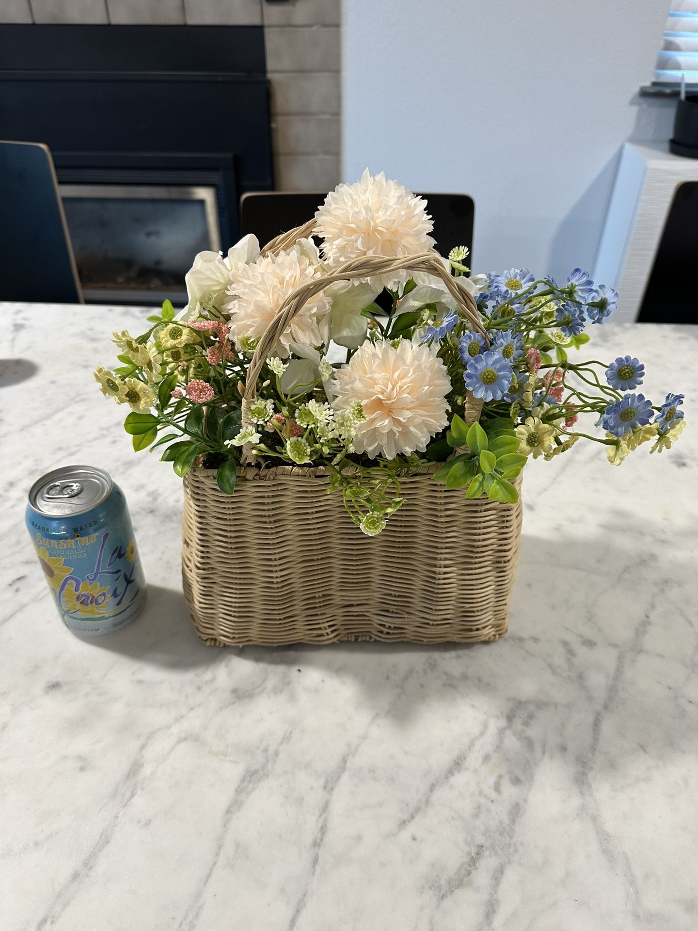Faux Flower Basket