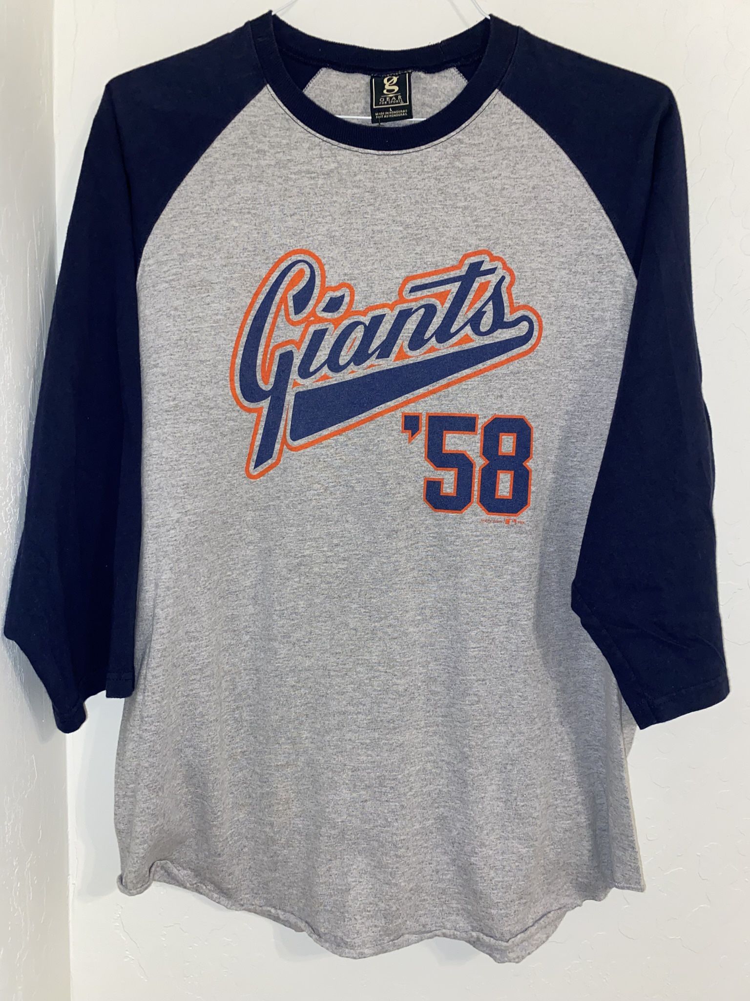 Gear Giants ‘58- San Francisco Giants Grey Cotton T-shirt - Men's Large