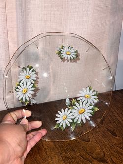 Chance Glass Vintage Daisy Plate