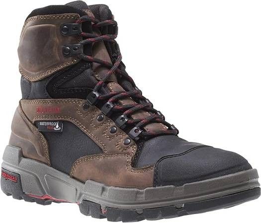 NEW SZ 10 Wide Work Boots Wolverine Men Legend 6" Waterproof Comp Toe Boot Dark Brown
