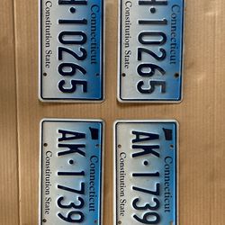Retired CT License Plate Pairs