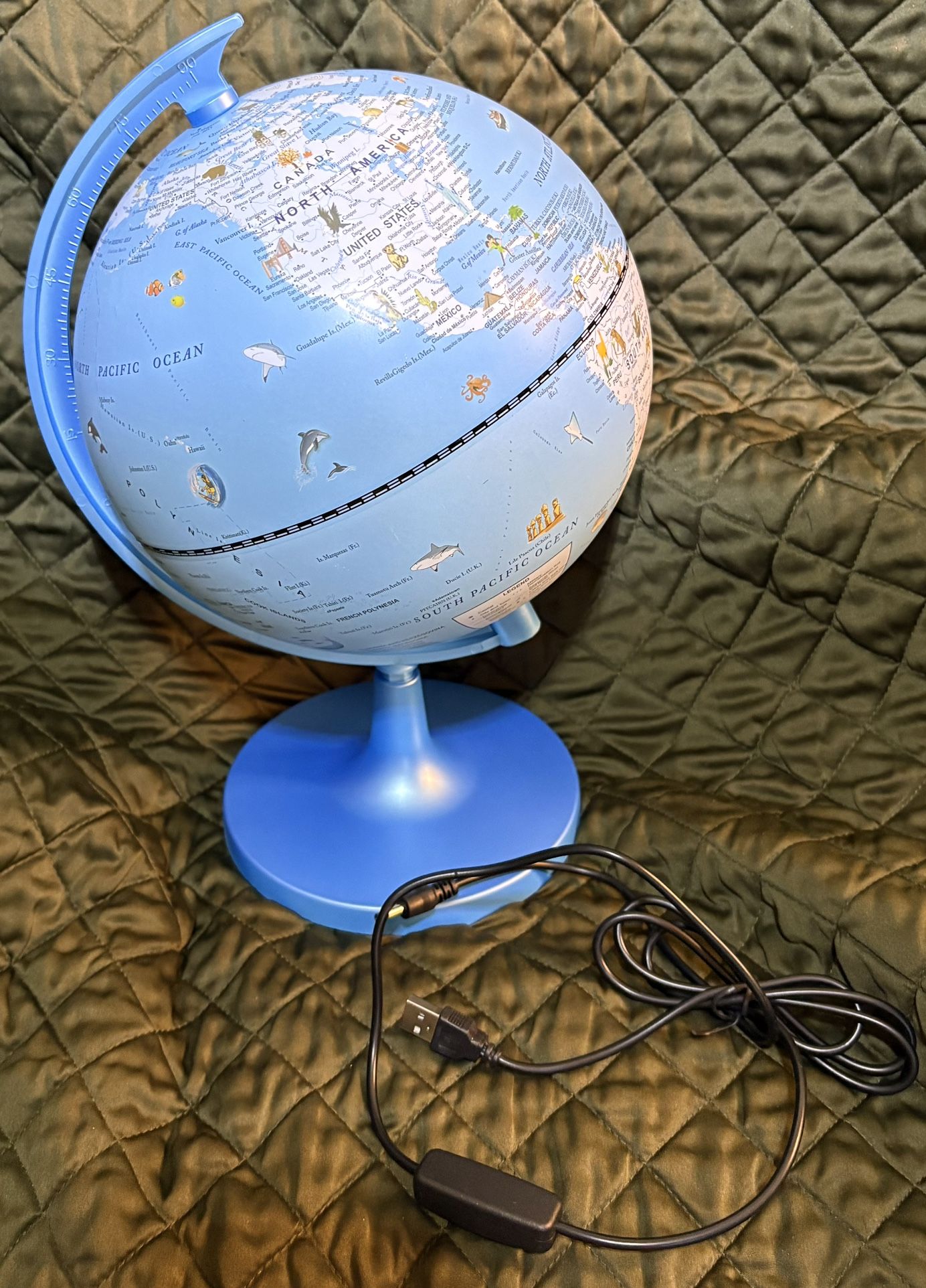 8 Inch Globe Lamp