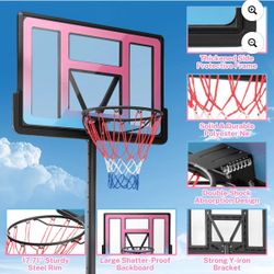 Portable Basketball Hoop Outdoor for Kids and Adults, Segmart 44 inch Basketball Hoop for Backyard, 4.9Ft-10FT Height Adjustable Basketball Goal Syste