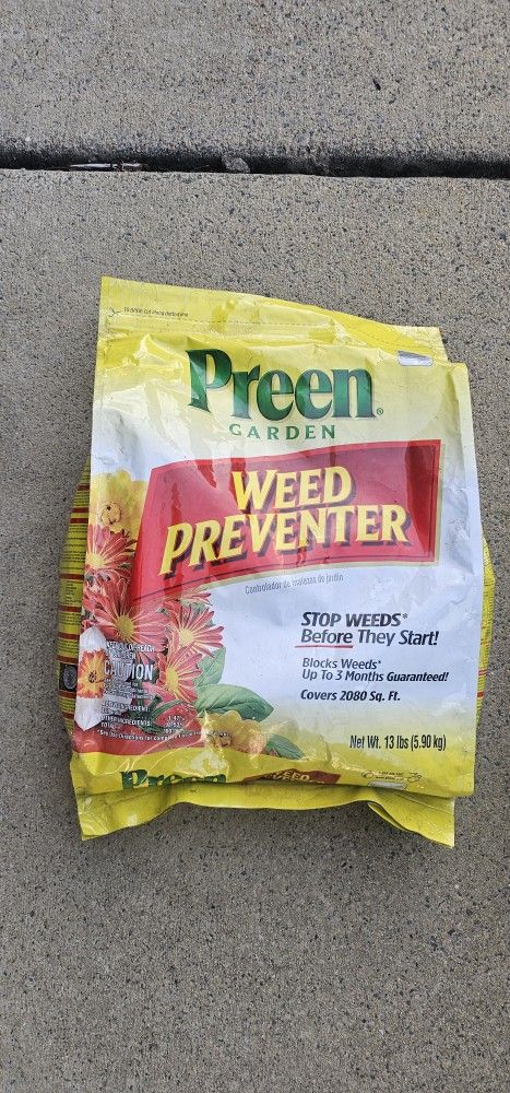 Preen Weed Preventer 2 Bags. 13 Pounds Each