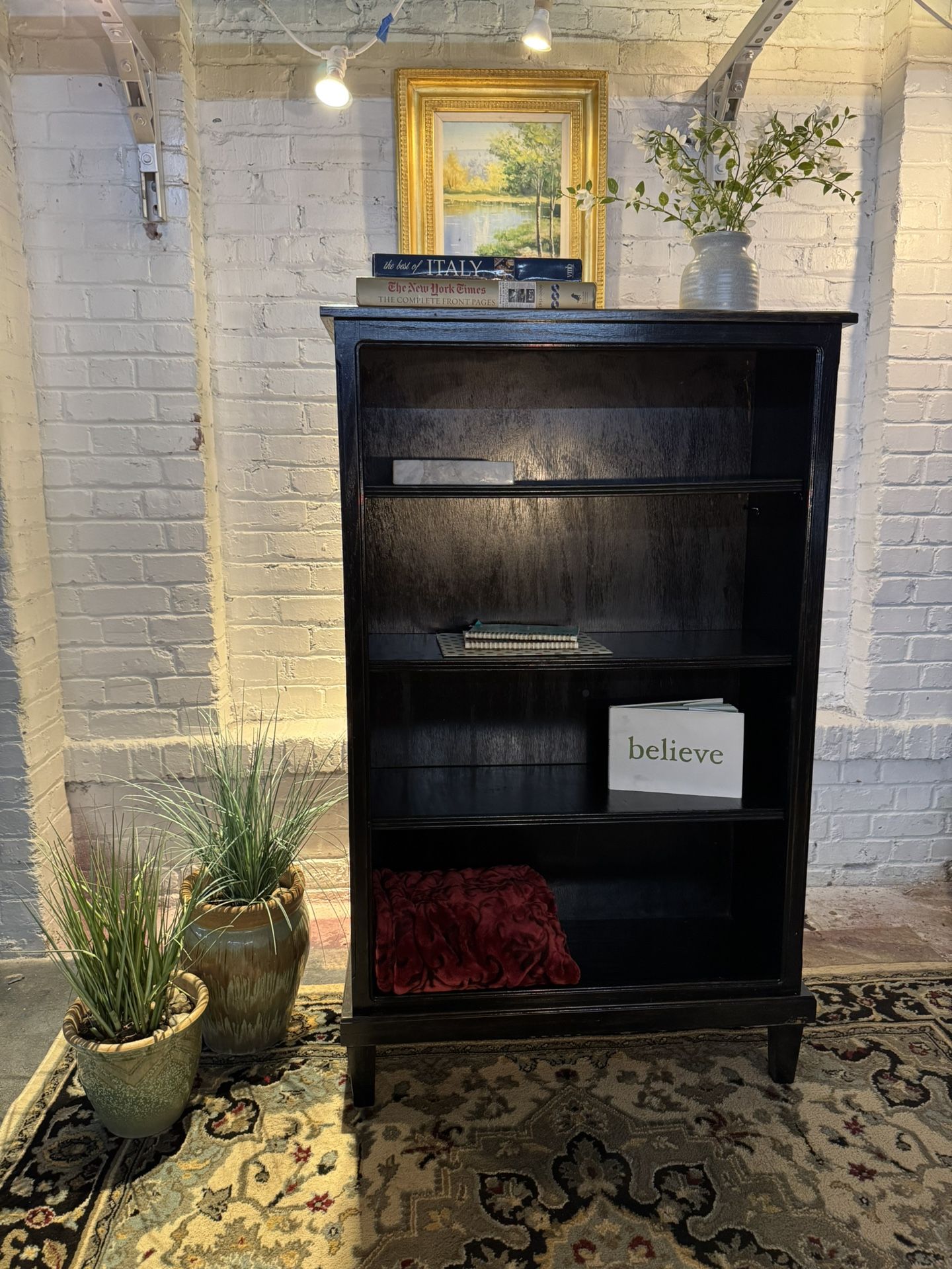 Solid Oak MCM Bookcase
