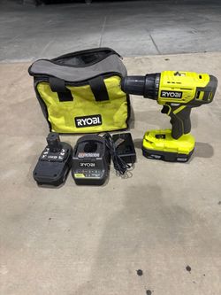 RYOBI ONE+ 18V Cordless Drill/Driver Kit with 2 Batteries, Charger & Bag