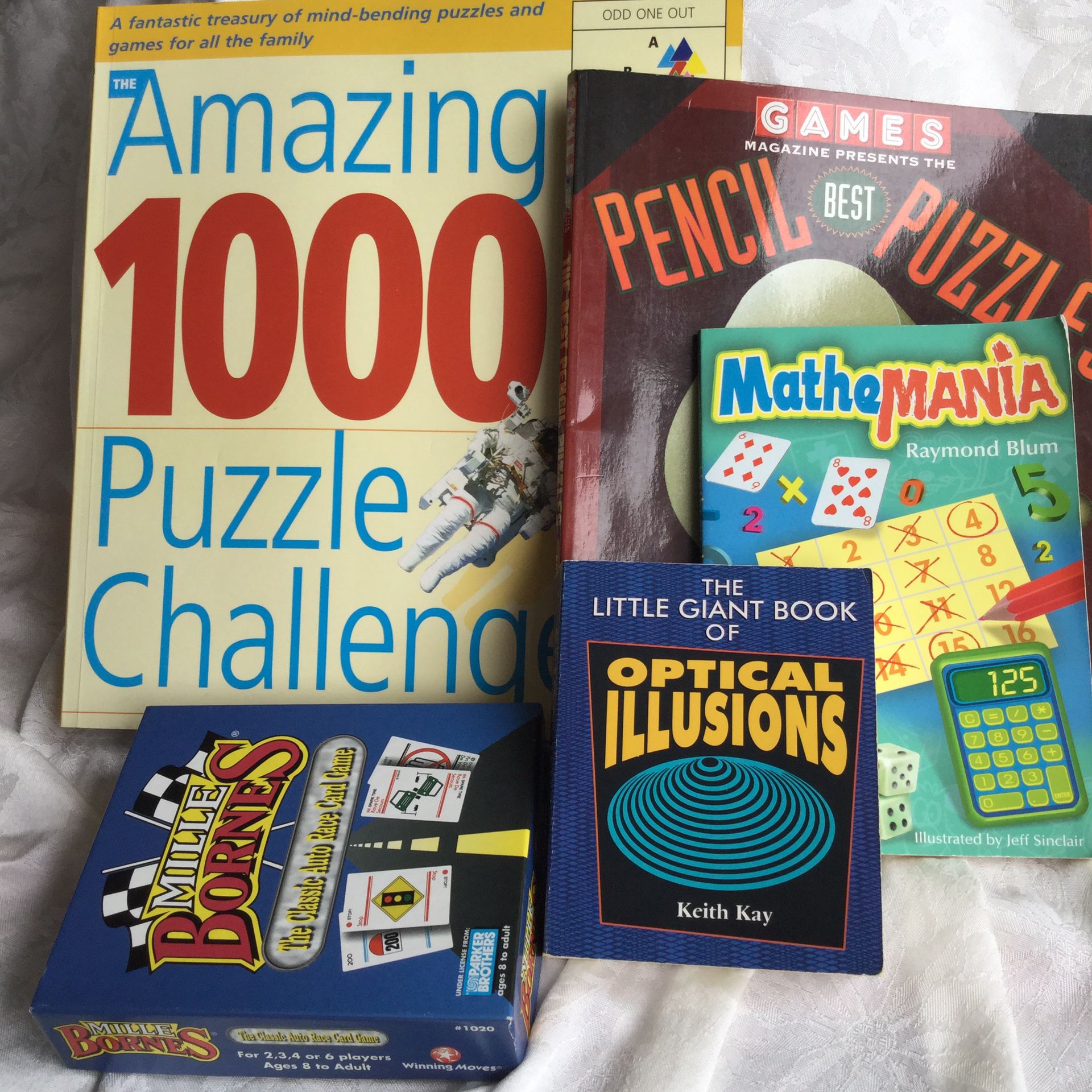 Puzzle challenge books & game (Lot of 5)