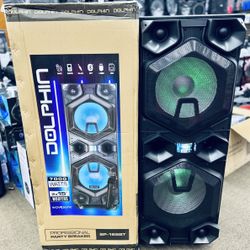 7000W Dual 15” Professional Party Speaker with wireless Mic And Remote