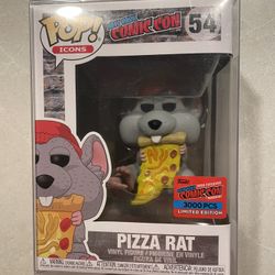 Pizza Rat LE3000 Funko Pop *MINT* 2020 NYCC Fall Convention Exclusive Red Hat Official Sticker Icons 54 with Protector