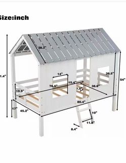 Farm house frame kids bed