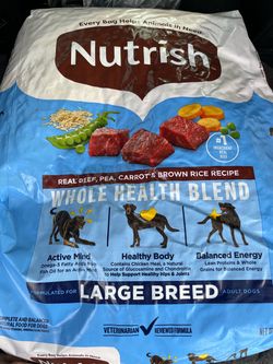NEW Nutrish Whole Health Blend Large Breed Dry Dog Food