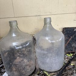 Large Glass 5 Gal Bottles 