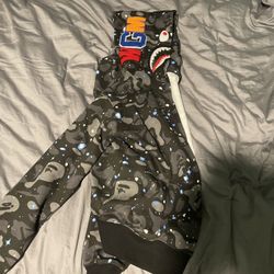 Bape Hoodie Space Camo Size L