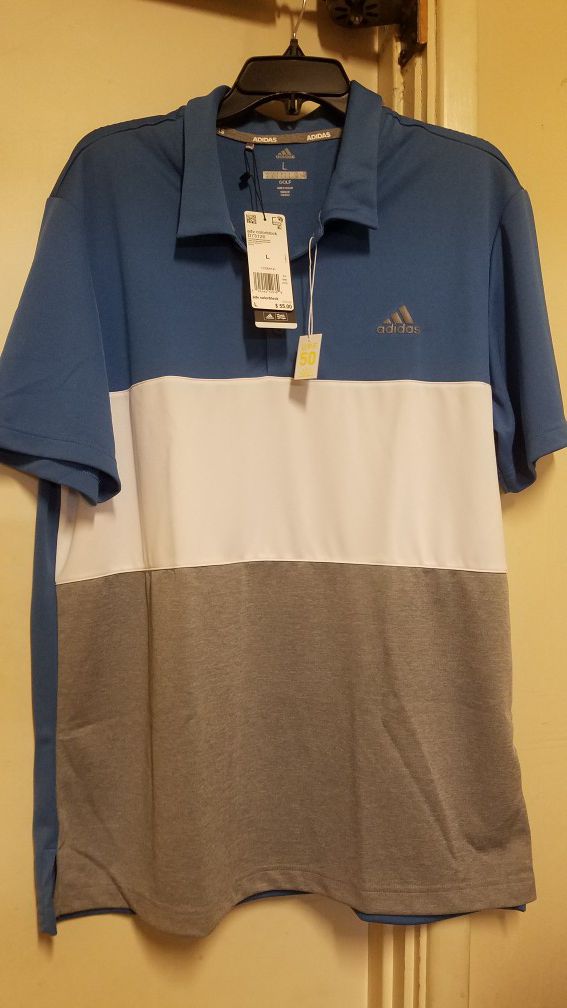Adidas Golf Polo Shirt. Size Large.