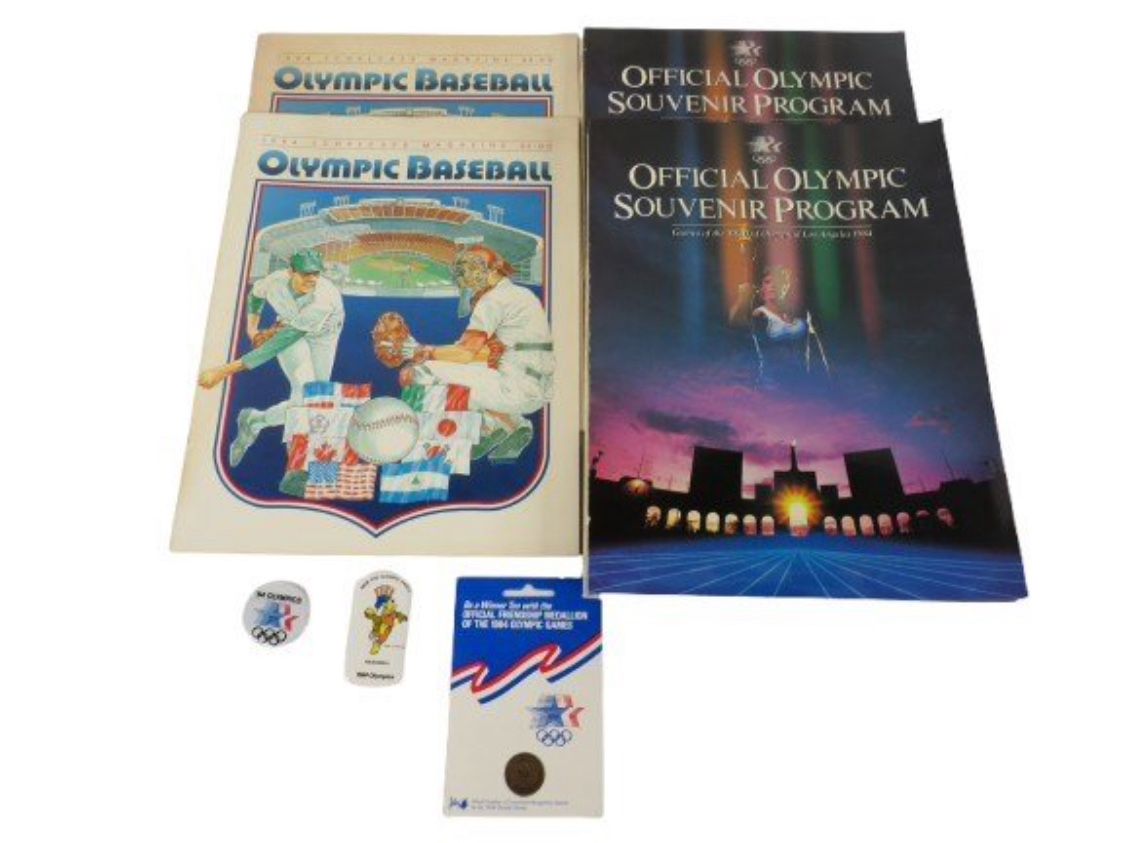 1984 Vintage Los Angeles Olympics Memorabilia Lot