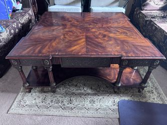 Theodore Alexander Essential Classical Gathering Brown Cocktail Table