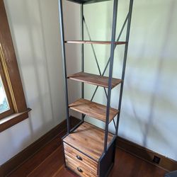 Shelving Unit With 2 Drawers