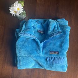 Patagonia Re-Tool Snap-T Blue Fleece Pullover Medium