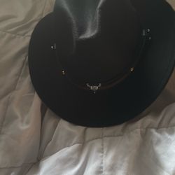 black felt western cowboy hat 