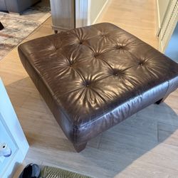 Leather Ottoman 