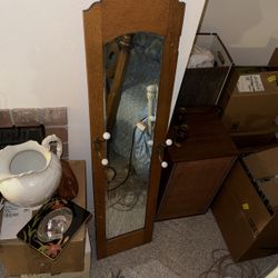 Antique Mirror With Hangers