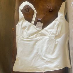 Brand New White Free People Active Top