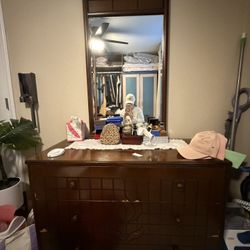 Vintage Storage Unit / Makeup Mirror