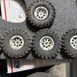 Rc Crawler Weighted Wheel And Tires Off 1/10 Scale Red Cat