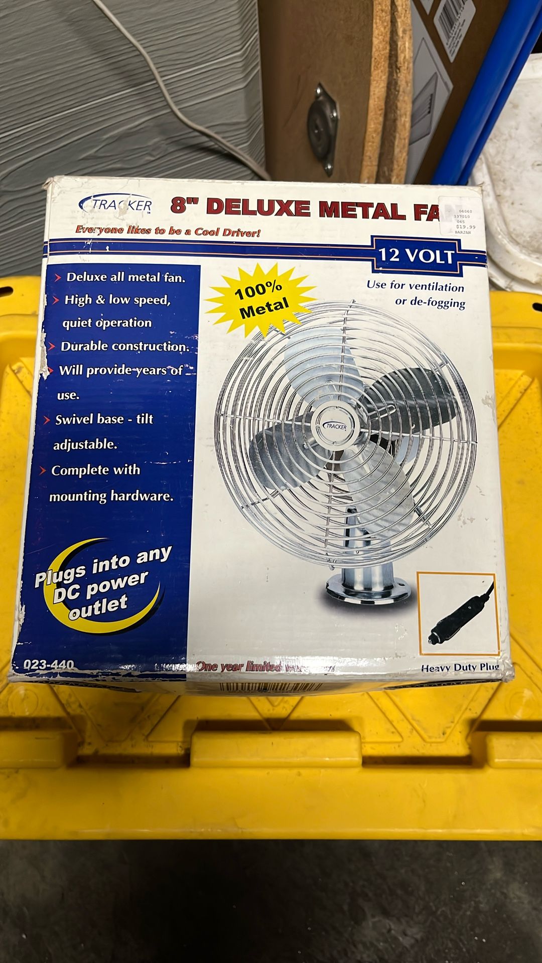 8” De Luxe Metal Fan. 