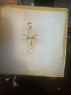 14k Gold Cross Pendant – Real Gold